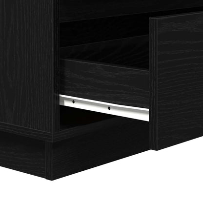 Nachttisch mit Schwarz 71 x 34,5 x 75 cm Holzwerkstoff