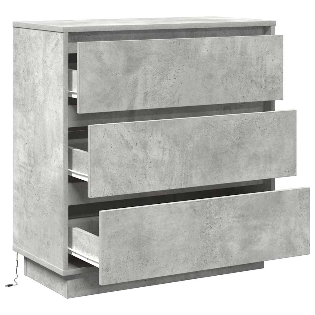 Nachttisch mit Beton Grau 71 x 34,5 x 75 cm Holzwerkstoff