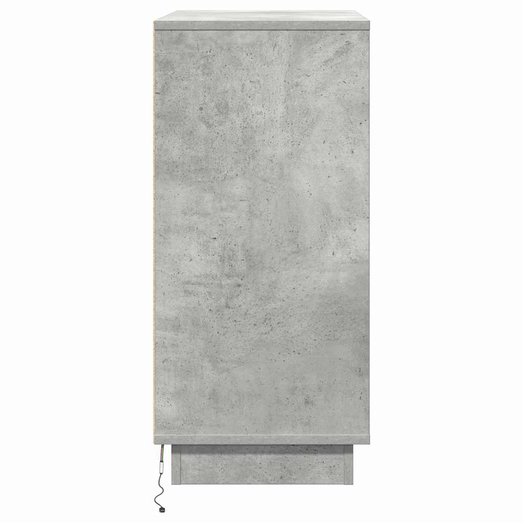Nachttisch mit Beton Grau 71 x 34,5 x 75 cm Holzwerkstoff