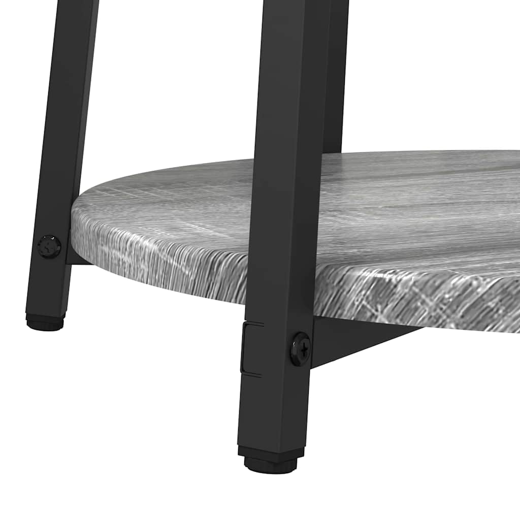 Beistelltisch-Set 2 pcs Grau Sonoma und Schwarz 50 x 50 x 51 cm