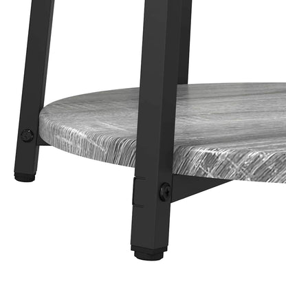 Beistelltisch-Set 2 pcs Grau Sonoma und Schwarz 50 x 50 x 51 cm