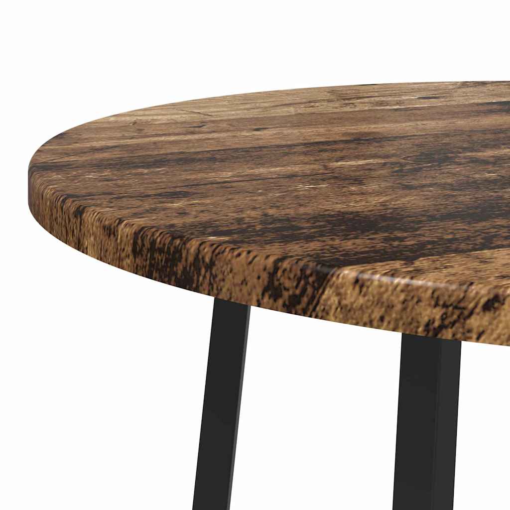 Beistelltisch-Set 2 pcs Altes Holz und Schwarz 50 x 50 x 51 cm