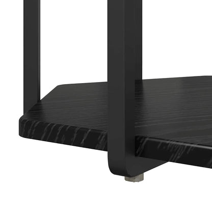 Beistelltisch-Set 2 pcs Schwarz Eichen-Optik 50 x 50 x 50,5 cm