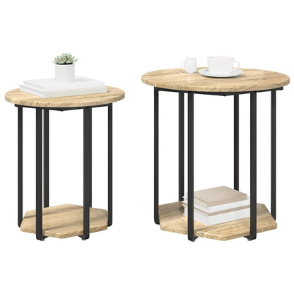 Beistelltisch-Set 2 pcs Braun 50 x 50 x 50,5 cm Holzwerkstoff