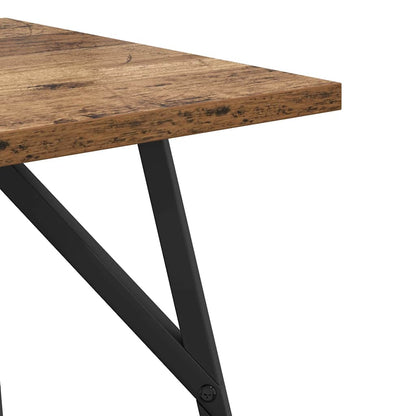 Beistelltisch-Set 2 pcs Altes Holz und Schwarz 50 x 50 x 50 cm