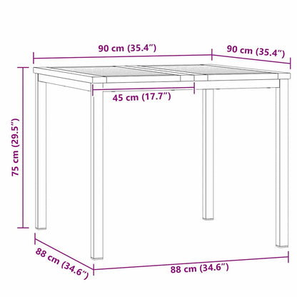 Esstischfürdraußen Braun 200x90x75cm Massives Teakholz