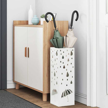 Sonnenschirmhalter Weiß 15,5 x 15,5 x 49 cm Metall