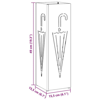 Sonnenschirmhalter Oliv 15,5 x 15,5 x 49 cm Metall