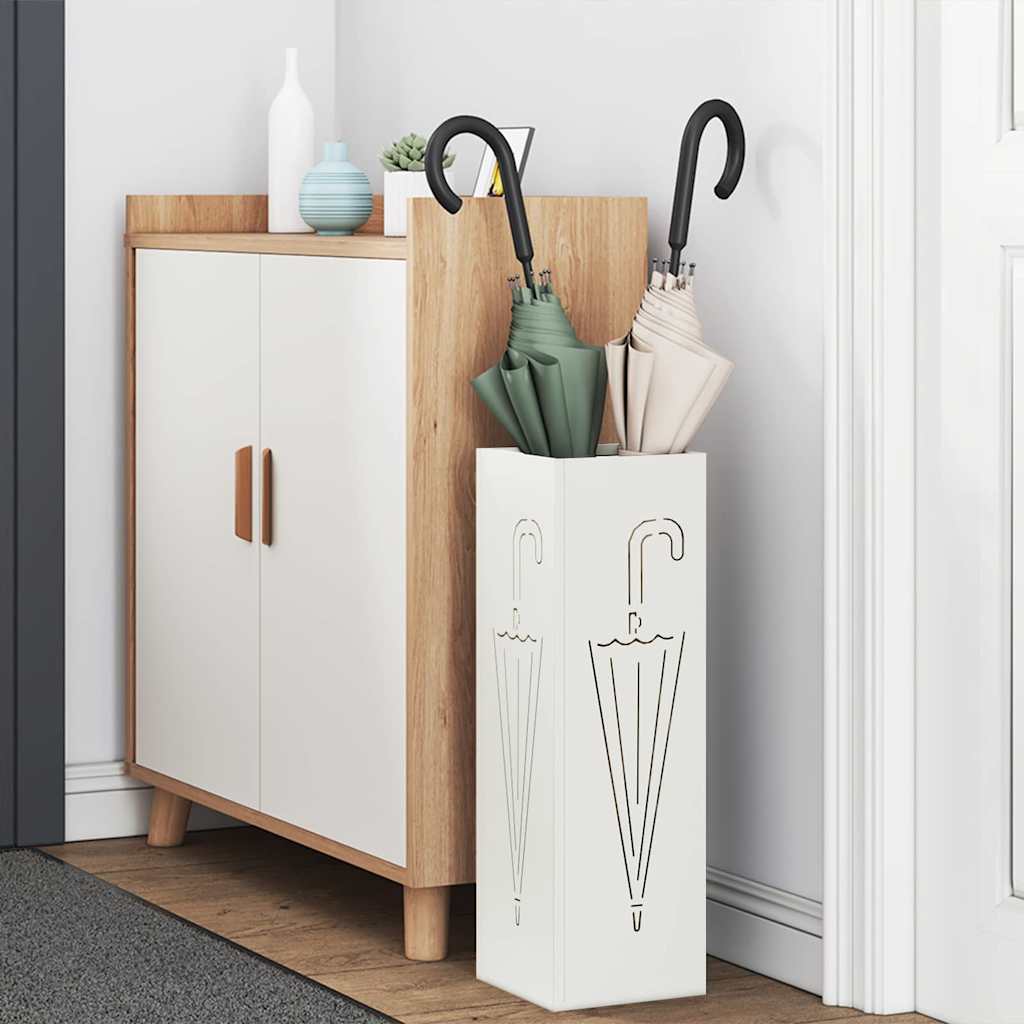 Sonnenschirmhalter Weiß 15,5 x 15,5 x 49 cm Metall