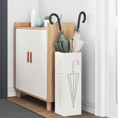 Sonnenschirmhalter Weiß 15,5 x 15,5 x 49 cm Metall