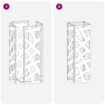 Sonnenschirmhalter Rosa 15,5 x 15,5 x 49 cm Metall