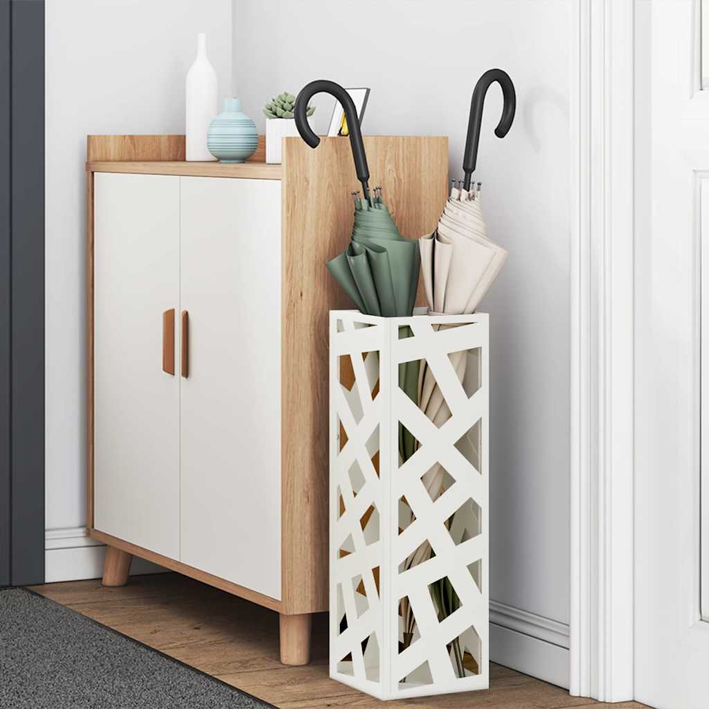 Sonnenschirmhalter Weiß 15,5 x 15,5 x 49 cm Metall