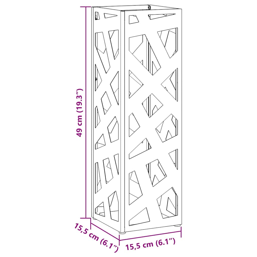 Sonnenschirmhalter Weiß 15,5 x 15,5 x 49 cm Metall