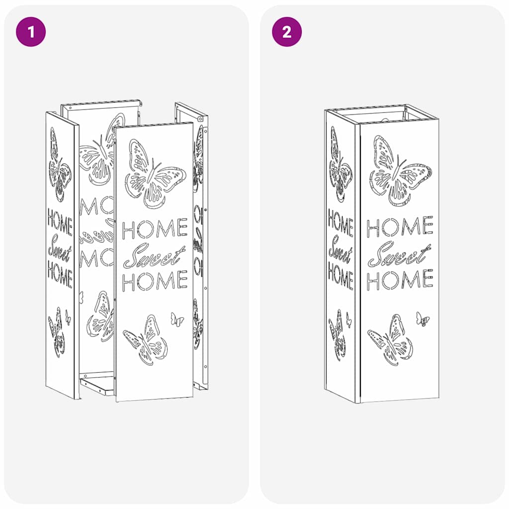 Sonnenschirmhalter Weiß 15,5 x 15,5 x 49 cm Metall