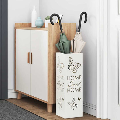 Sonnenschirmhalter Weiß 15,5 x 15,5 x 49 cm Metall