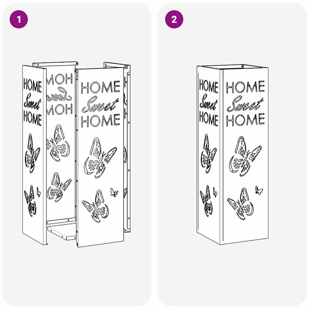 Sonnenschirmhalter Schwarz 15,5 x 15,5 x 49 cm Metall