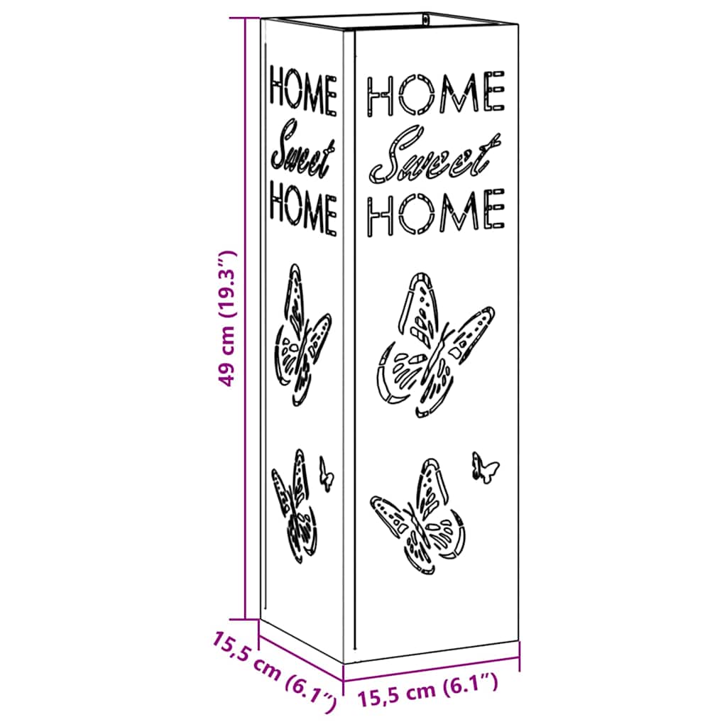 Sonnenschirmhalter Rosa 15,5 x 15,5 x 49 cm Metall