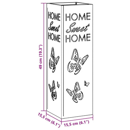 Sonnenschirmhalter Senf 15,5 x 15,5 x 49 cm Metall