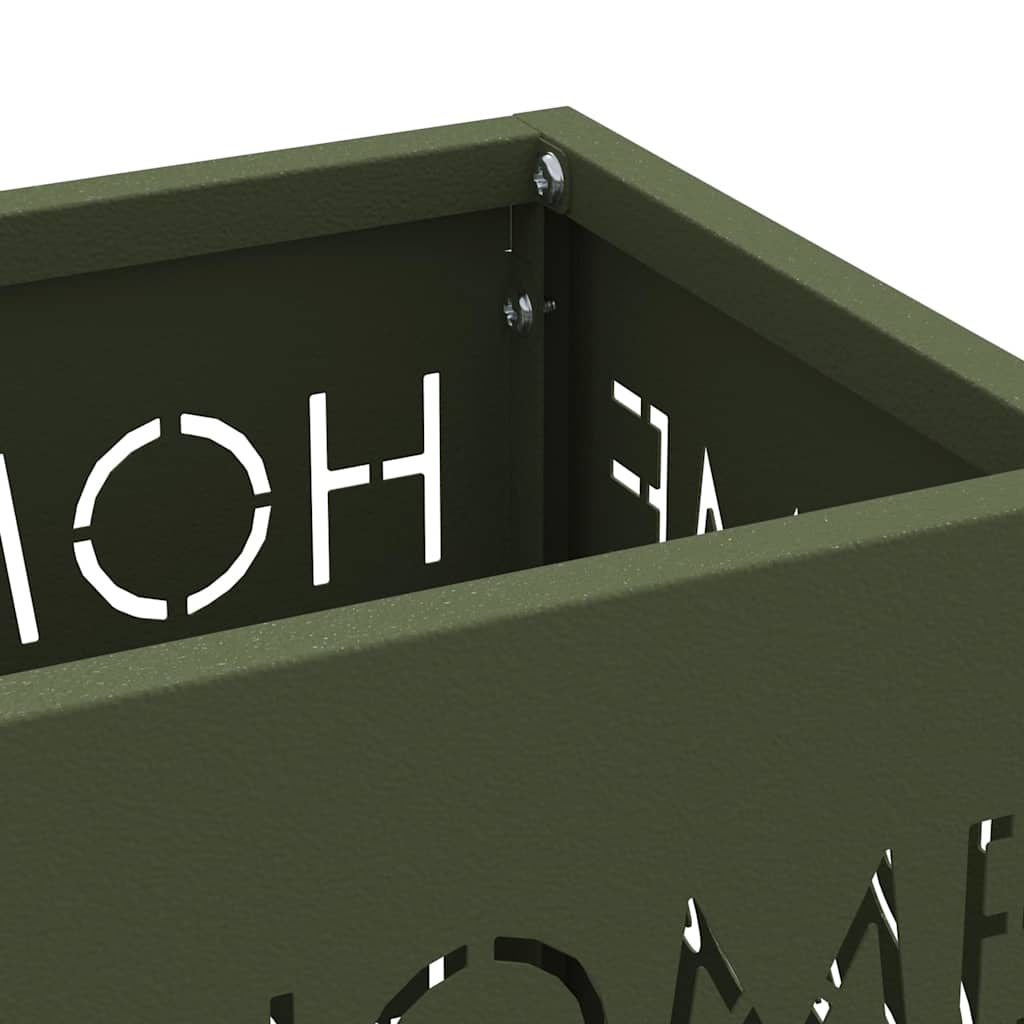 Sonnenschirmhalter Olivgrün 15,5 x 15,5 x 49 cm Stahl