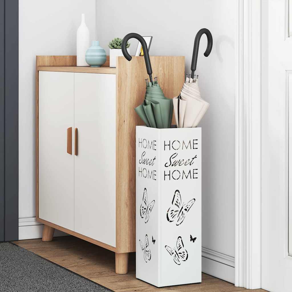 Sonnenschirmhalter Weiß 15,5 x 15,5 x 49 cm Metall