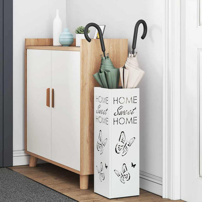 Sonnenschirmhalter Weiß 15,5 x 15,5 x 49 cm Metall