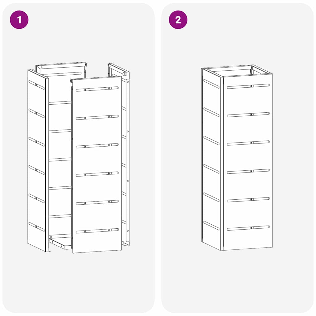 Sonnenschirmhalter Weiß 15,5 x 15,5 x 49 cm Metall