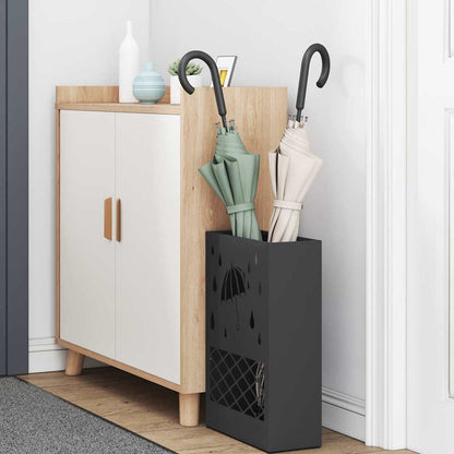 Sonnenschirmhalter mit Speicher Schwarz 28 x 12 x 41 cm Stahl