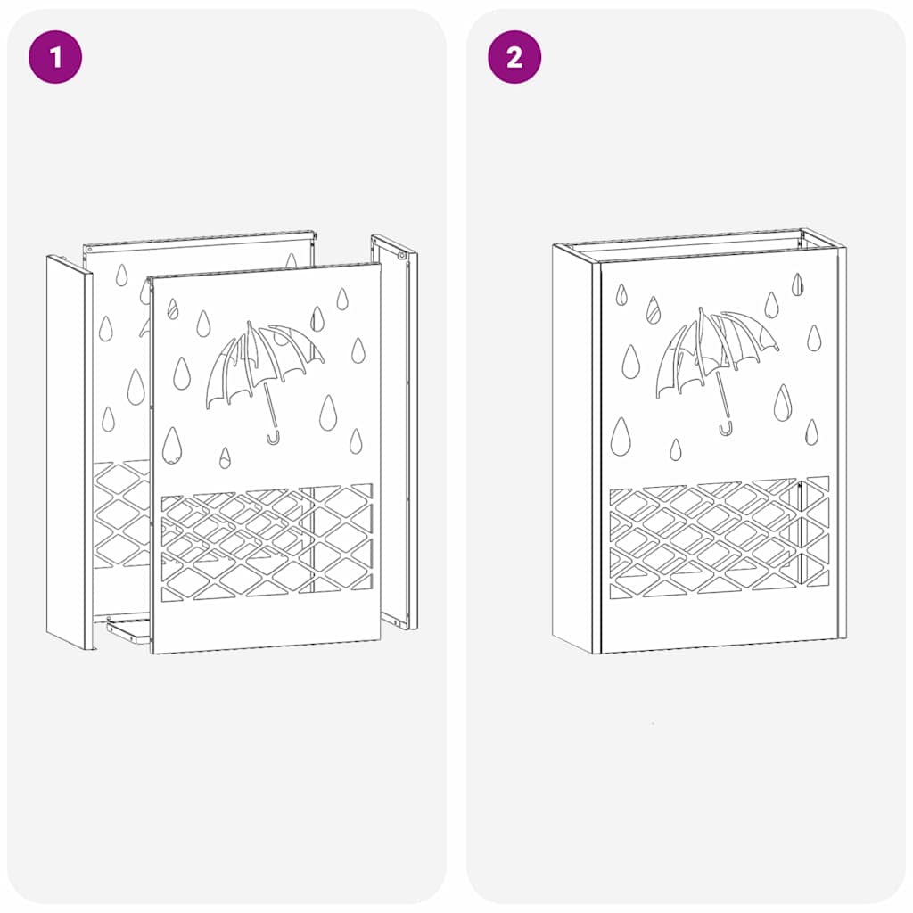 Sonnenschirmhalter mit Speicher Senfgelb 28 x 12 x 41 cm Stahl