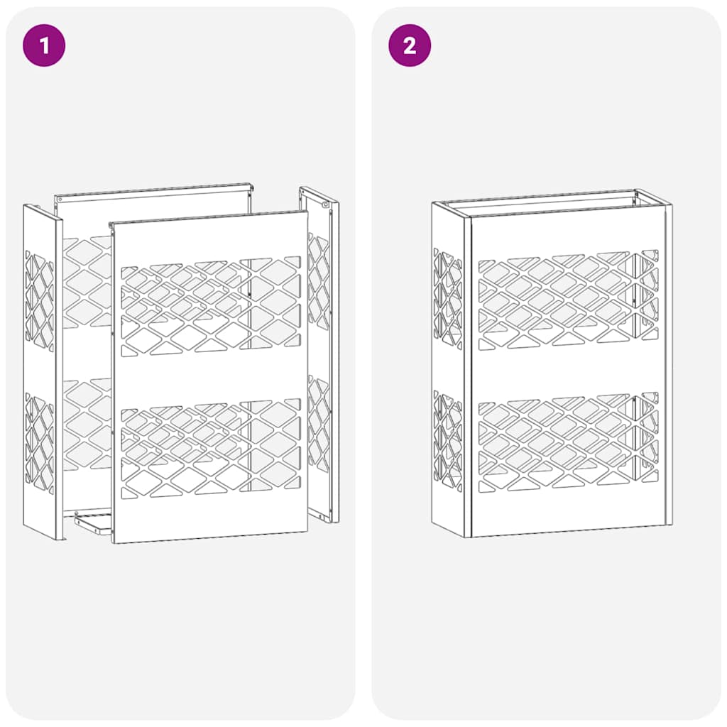 Sonnenschirmhalter mit Speicher Schwarz 28 x 12 x 41 cm Stahl
