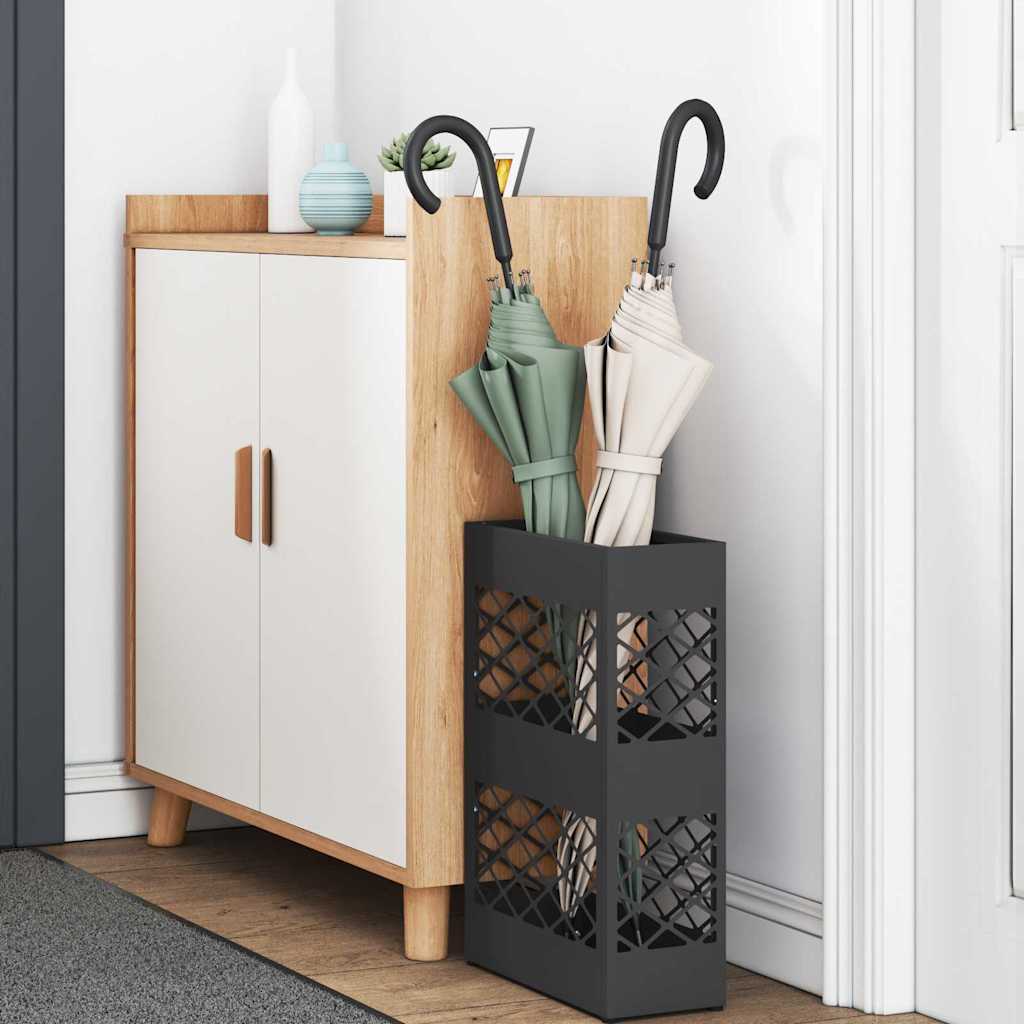 Sonnenschirmhalter mit Speicher Schwarz 28 x 12 x 41 cm Stahl