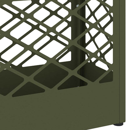 Sonnenschirmhalter mit Speicher Olivgrün 28 x 12 x 41 cm Stahl