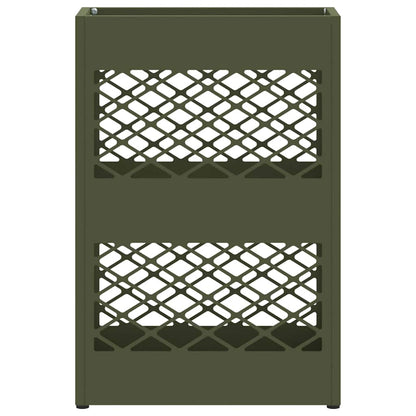 Sonnenschirmhalter mit Speicher Olivgrün 28 x 12 x 41 cm Stahl