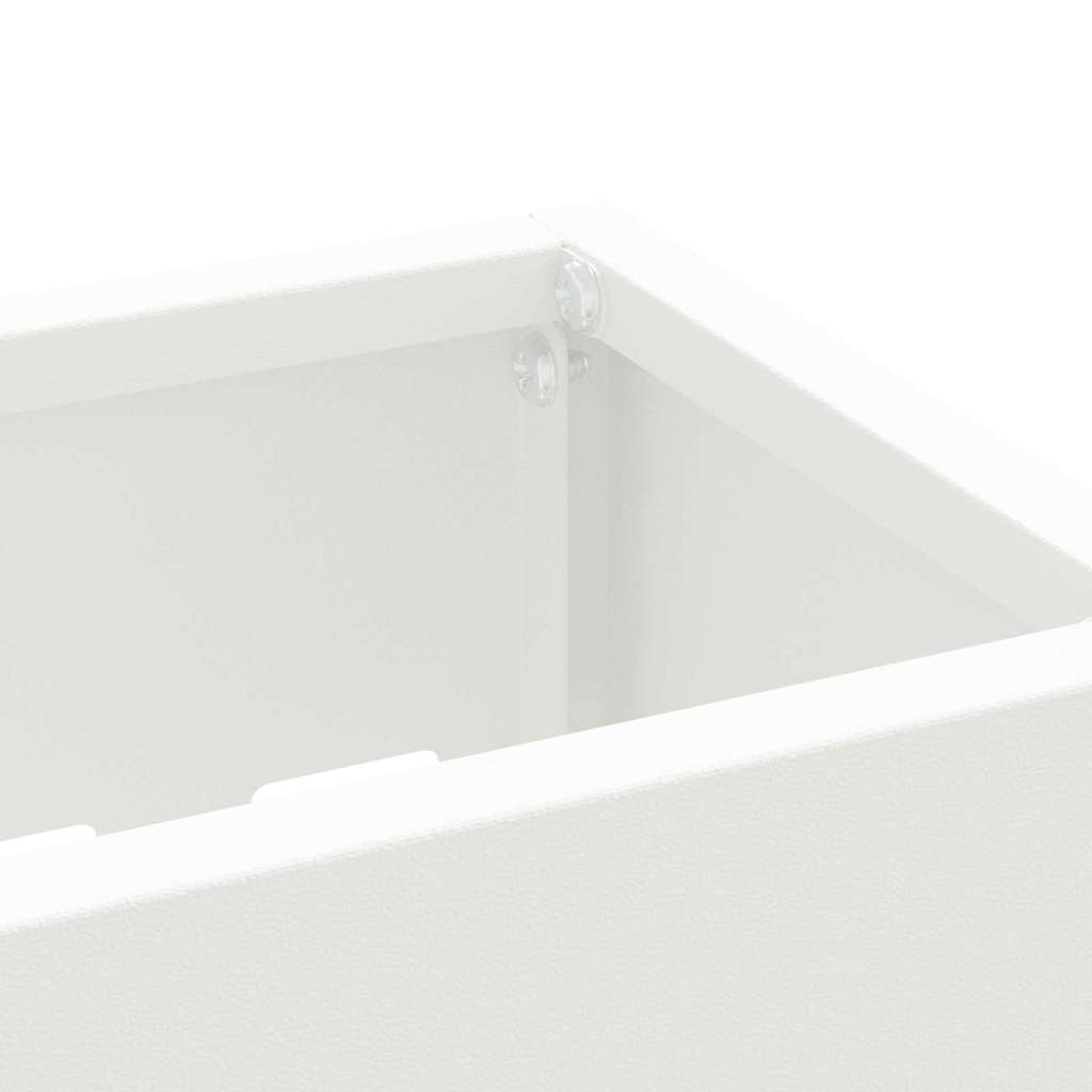 Sonnenschirmhalter mit Speicher Weiß 28 x 12 x 41 cm Metall
