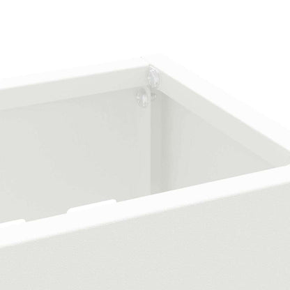 Sonnenschirmhalter mit Speicher Weiß 28 x 12 x 41 cm Metall