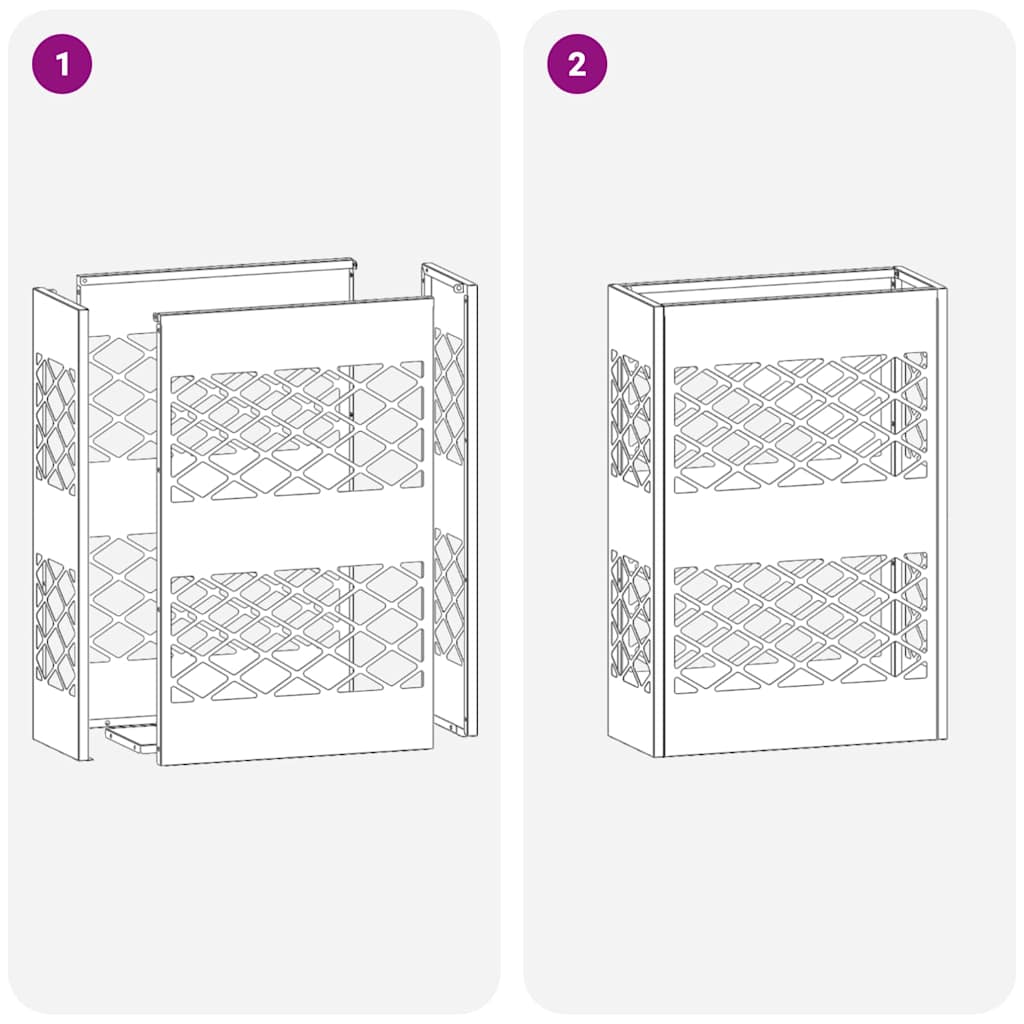 Sonnenschirmhalter mit Speicher Weiß 28 x 12 x 41 cm Stahl