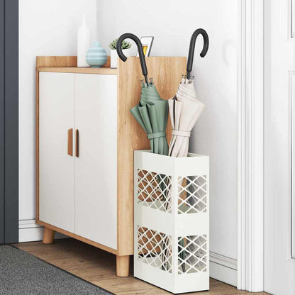 Sonnenschirmhalter mit Speicher Weiß 28 x 12 x 41 cm Stahl