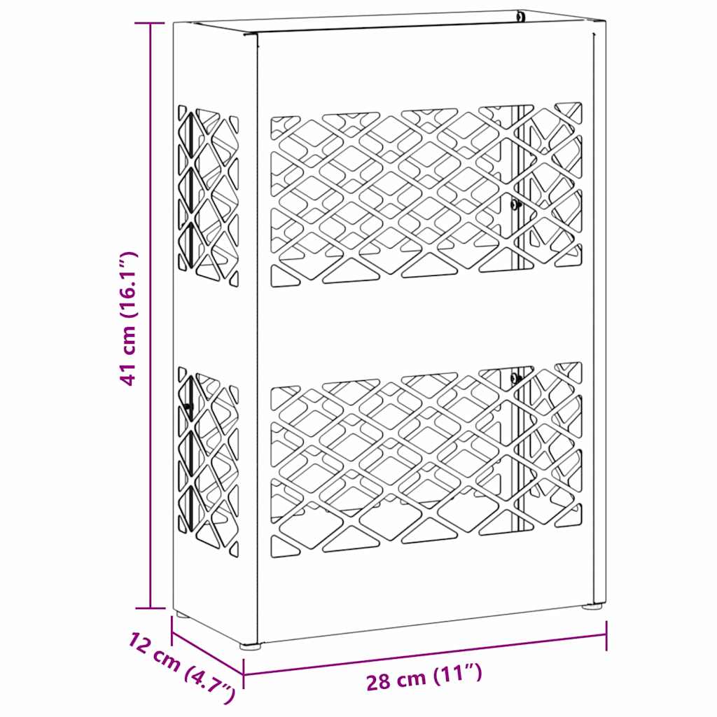 Sonnenschirmhalter mit Speicher Weiß 28 x 12 x 41 cm Stahl