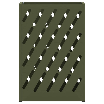 Sonnenschirmhalter mit Speicher Olivgrün 28 x 12 x 41 cm Stahl