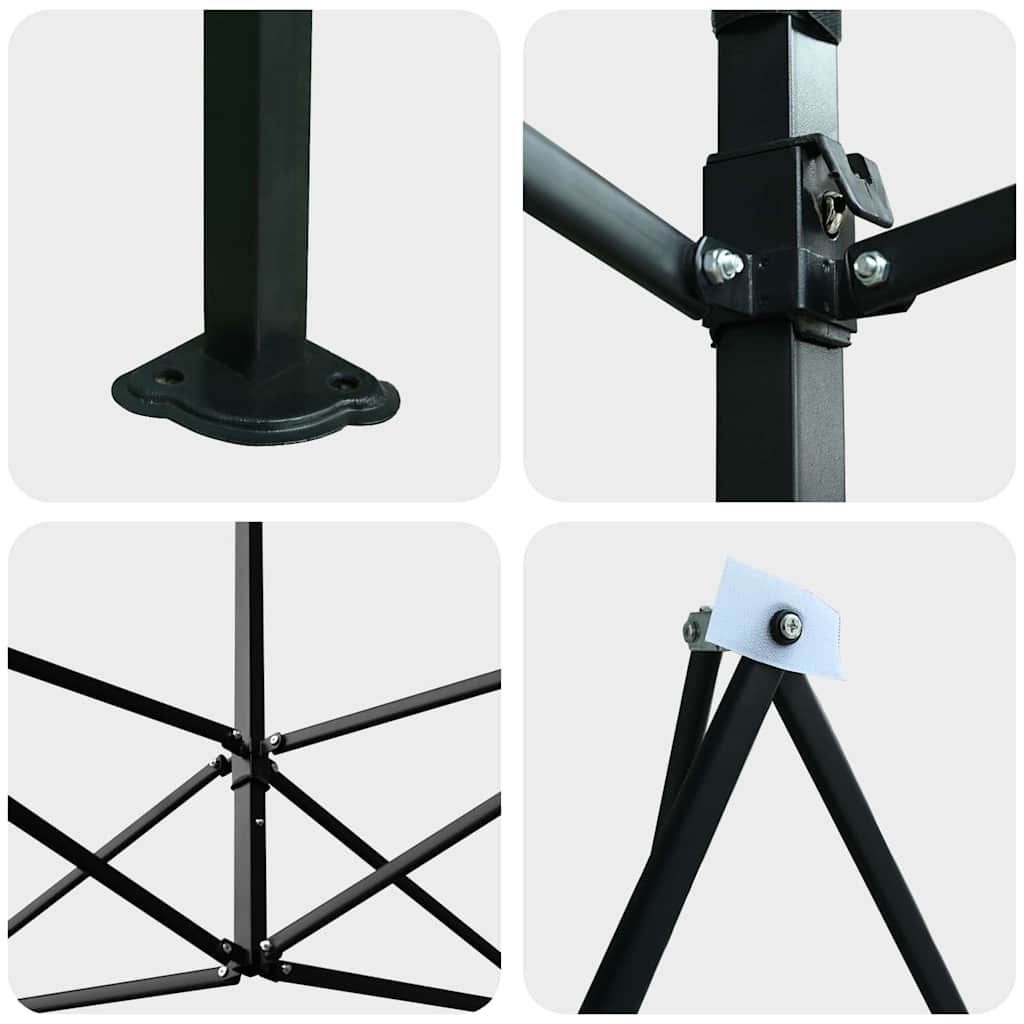 Gewächshaus mit Dach Grün 200 x 200 x 300 cm Stahl