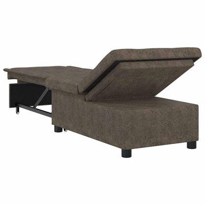 Schlafsofa Dunkelgrau 67 x 194 x 38 cm Faux Wildleder