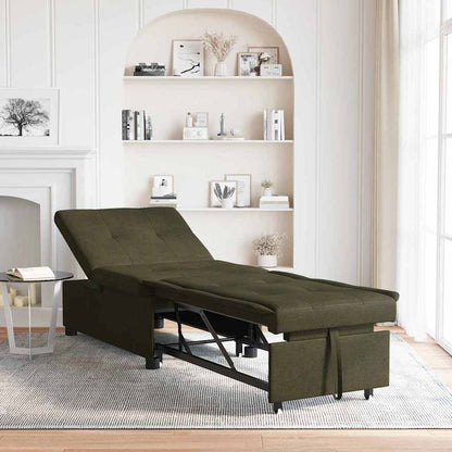 Schlafsofa Armeegrün 67 x 194 x 38 cm Faux Wildleder