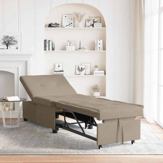 Schlafsofa mit Kissen Taupe 67 x 194 x 82 cm Sperrholz