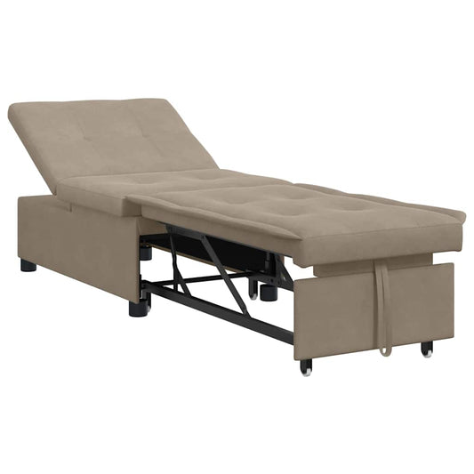 Schlafsofa mit Kissen Taupe 67 x 194 x 82 cm Sperrholz