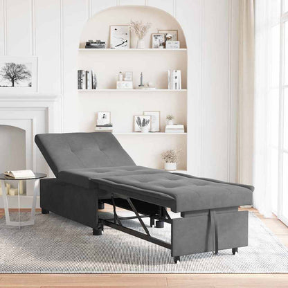 Schlafsofa Dunkelgrau 67 x 194 x 82 cm