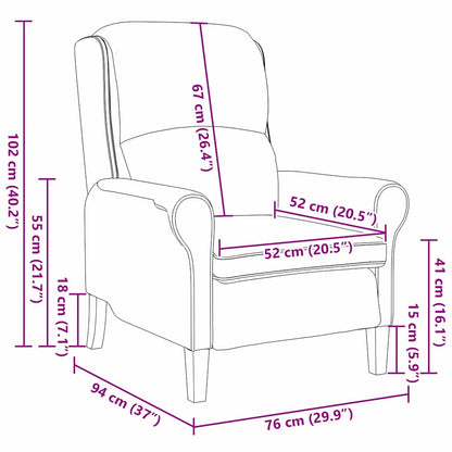 Sessel Türkis 76 x 94 x 102 cm Samt