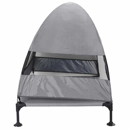 Hochgelegtes Hundebett Hellgrau 127 x 81 x 108 cm