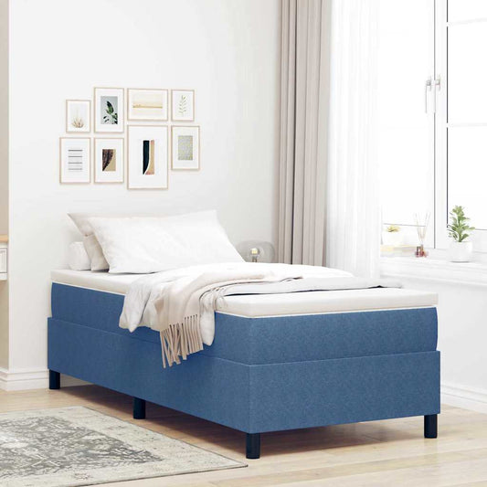 Boxspringbett Blau 80 x 200 cm Cordstoff