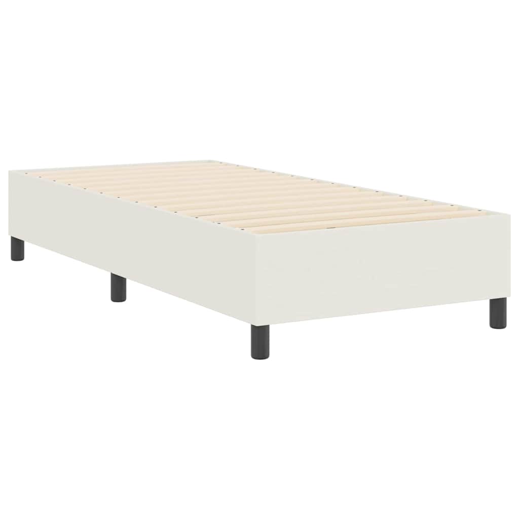 Boxspringbett Creme 100 x 200 cm Cordstoff
