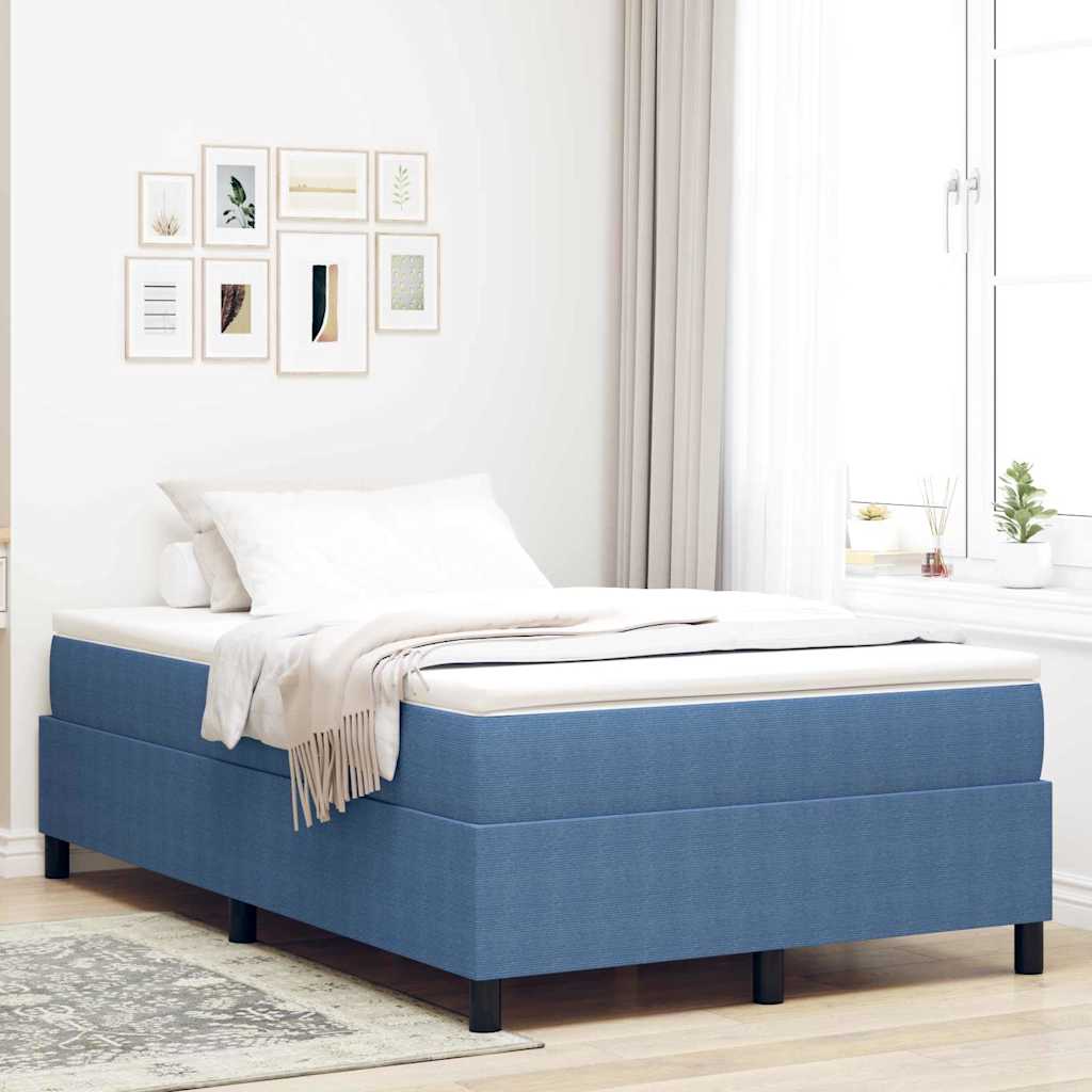 Boxspringbett Blau 120 x 190 cm Cordstoff