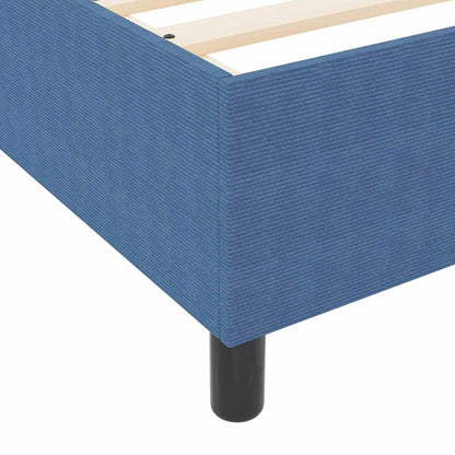 Boxspringbett Blau 120 x 200 cm Cordstoff